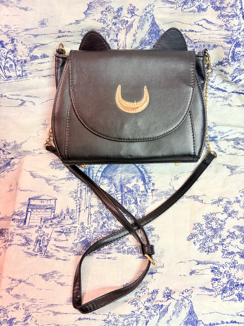 Moon Luna Cat Purses Pu Leather Gothic Purse Cosplay Moon Sailor Bag Handbags